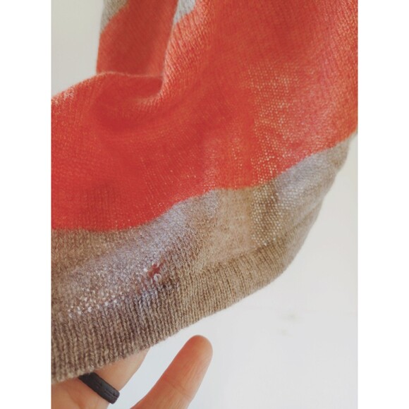 Women's "Celeste" Brand Wool & Cashmere Poncho One Size-hole - Picture 4 of 6